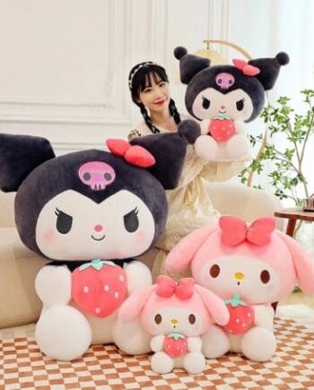 ΛΟΥΤΡΙΝΕΣ KUROMI ΚΑΙ MY MELODY ΜΕ ΦΡΑΟΥΛΙΤΣΑ 25CM