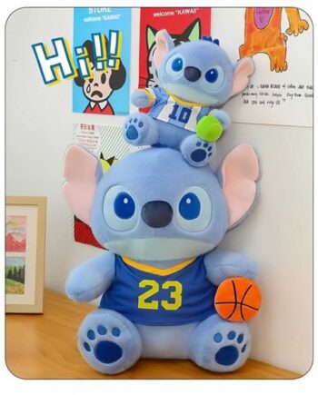 ΛΟΥΤΡΙΝΟΣ STITCH ΜΕ ΜΠΑΛΑ ΠΟΔΟΣΦΑΙΡΟΥ ΚΑΙ ΜΠΑΣΚΕΤ 25CM ΣΕΤ 2 ΤΕΜΑΧΙΩΝ (ΟΕΜ)